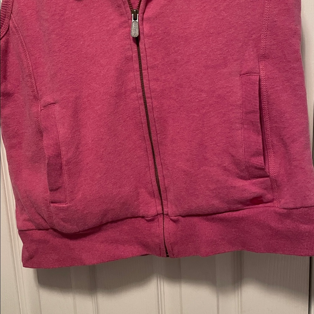 Carhartt Pink Sherpa-Lined Vest. Size Small For Women Tall - Picture 4 of 7